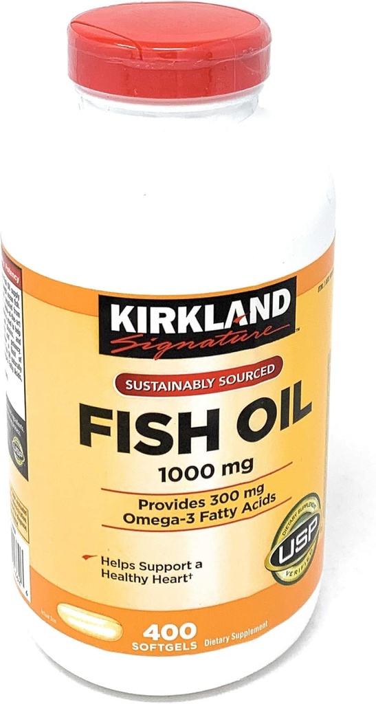 Kirklandの署名された魚油はオメガ3脂肪酸、800のSoftgels、1000mgと集中します