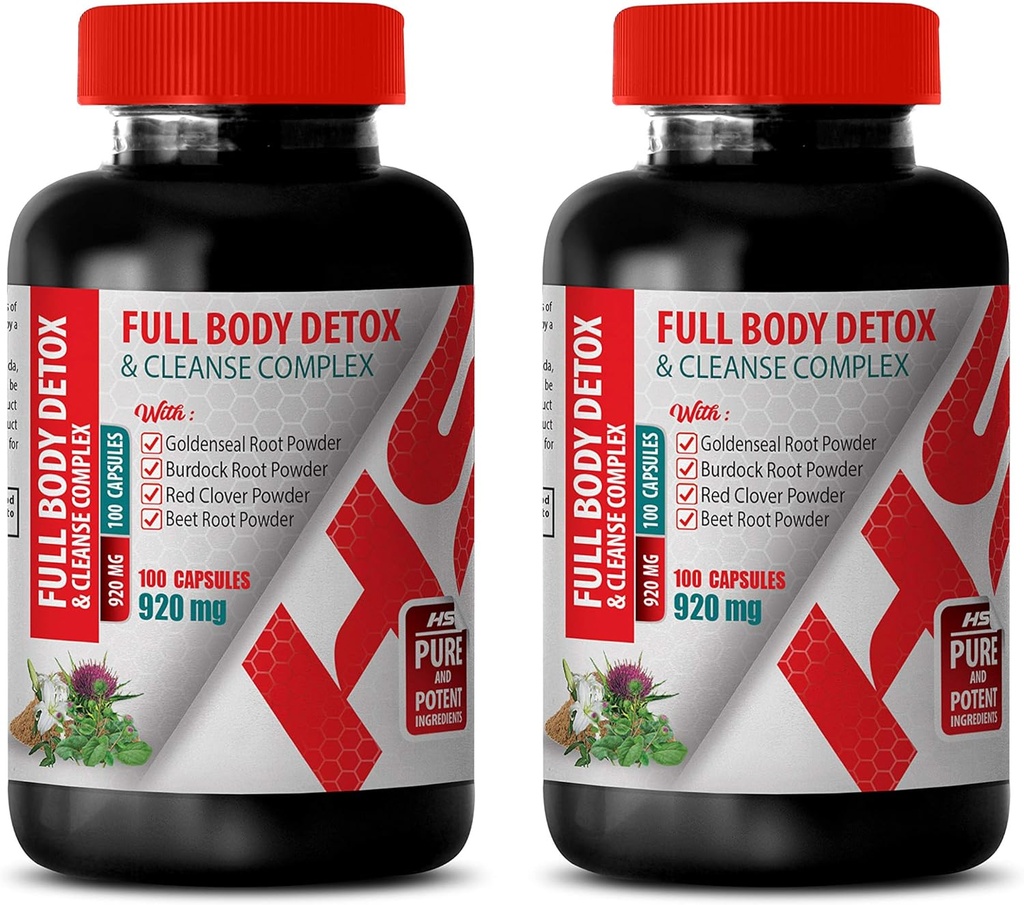 肝臓サポートサプリメントミルクアザミ - フルボディデトックスとクレンジングコンプレックス920 MG - ミルクアザミ肝臓サポート - 2ボトル200カプセル