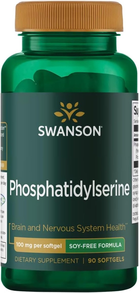 Swanson Sunflower Phosphatidylserine 大豆フリー 100 ミリグラム 90 のゲル