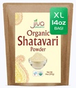 Jiva Organics Organic Shatavari Powder 14 Ounceバルクバッグ - アスパラガスレーショナル - 純粋なアーユルヴェーダハーブ