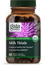 Gaia Herbs Milk Thistle - Liver Supplement & Cleanse Support for Helping to Maintain Healthy Liver Function* - 120 Vegan Capsules (40-Day Supply)