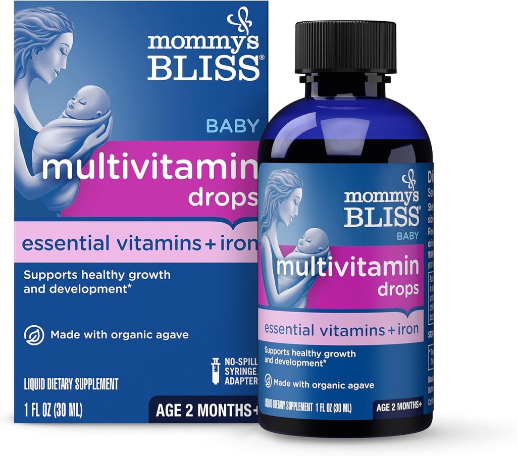 MommyのBlissの赤ん坊のMultivitamin +鉄、免疫サポート、健康な成長及び骨の開発のための毎日の必要なビタミン*、年齢2か月+、30のml、液体