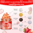 マグネシウムは大人のためのグミ600mg、マグネシウムのマレートが付いている砂糖の自由なマグネシウムのカリウムの補足、ビタミンD3、K2、B6およびカルム、睡眠、筋肉サポートのためのCoQ10を-いちご、90の計算重合します