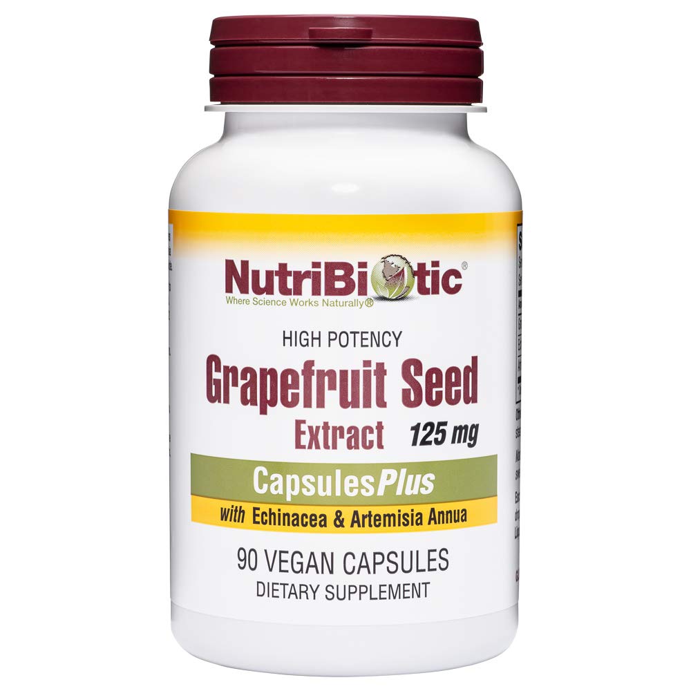 NutriBiotic Grapefruitの種のエキスのカプセルプラス、GSEの125のmg、90の計算