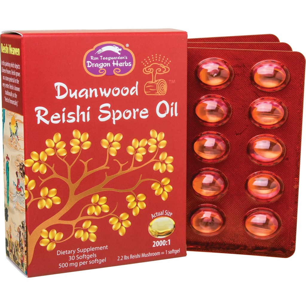ドラゴンのハーブ- Duanwood Reishiの気球オイルのSoftgelのカプセル- 30 Softgelsの500のmg各