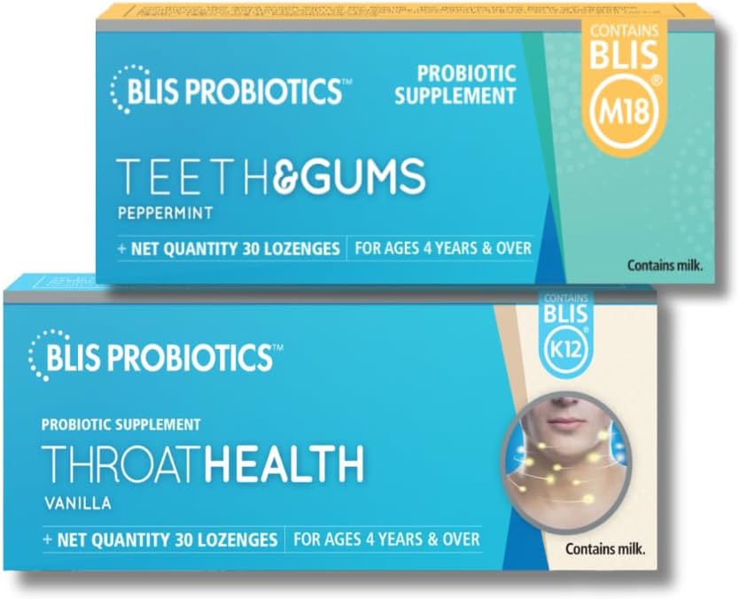 BLIS Probiotics ThroatHealth K12 + 歯&ゴム M18