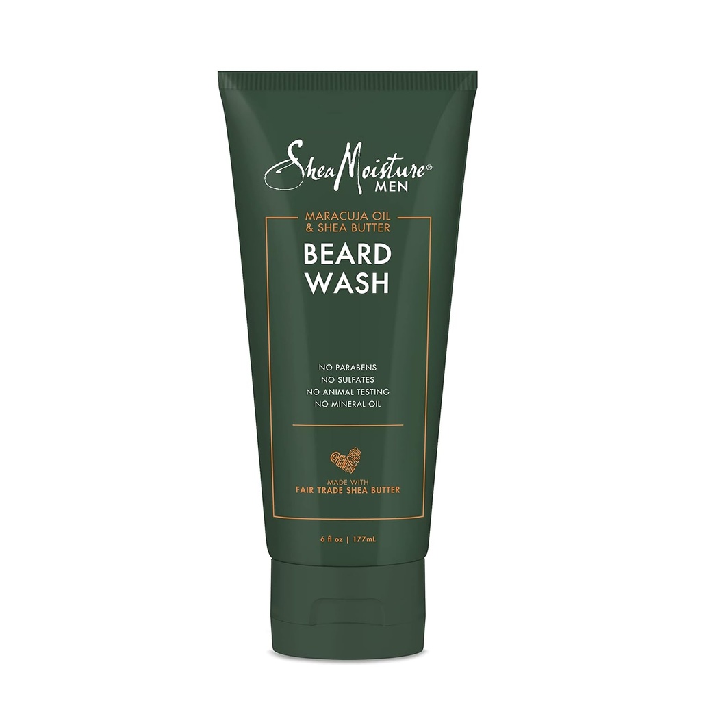 SheaMoisture Beard Wash for Full Beards - Maracuja Oil & Shea Butter to Deep Clean - 6 オンス