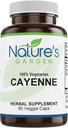 NATURE'S GARDEN ESSENTIALS Cayenne - 500mg有機カイエンペッパーパウダー付き90 Veggieキャップ