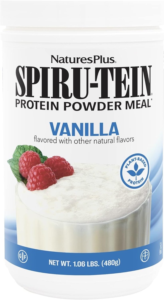 NaturesPlus SPIRU-TEIN、バニラ - 1.06ポンド - スピリナプロテインパウダー - ビタミン&ミネラルエネルギー - ベジタリアン、グルテンフリー - 16サービング