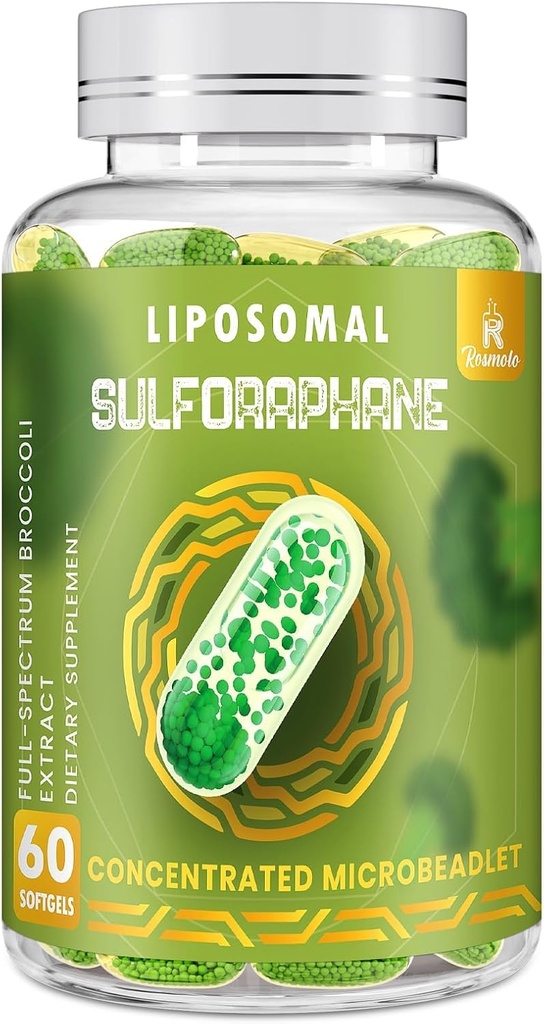800のMGのLiposomal Sulforaphaneの最高の吸収及び効力、フル スペクトラムのBroccoliのエキス、酸化防止及び肝臓の補足、60のSoftgelsのための強力な二重配達