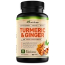 自然のベースターメリックとジンジャーサプリメント - Curcumin、Apple Cider Vinegar&BioPerine Black Pepper Extract - 95% Curcuminoids - 60カプセル
