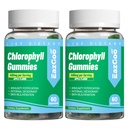 2 Pack Chlorophyll Gummies for Body Odor Deodorant* | Chewable Chlorophyll for Immune Support Women | Sugar Free, Vegan | 120 Gummies