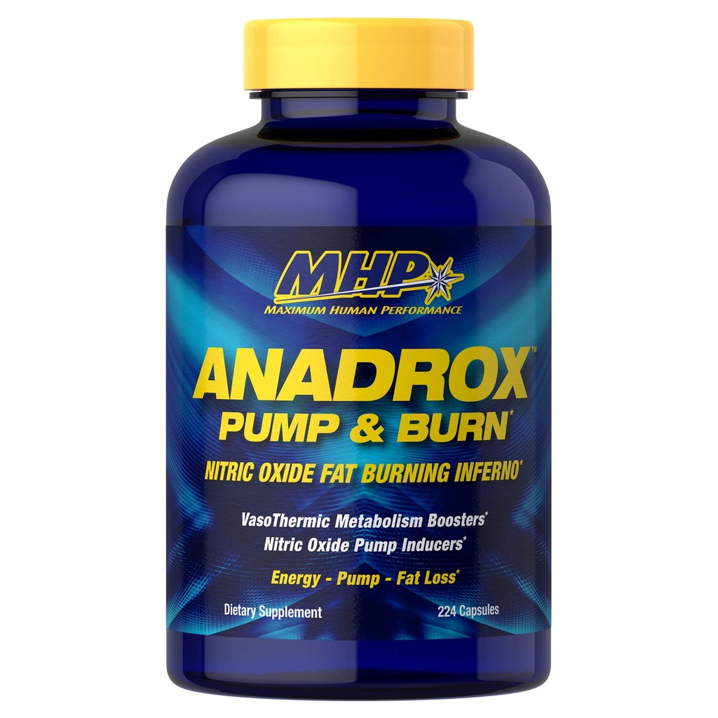 MHP Anadroxポンプ&バーン、ニトリオキサイド脂肪燃焼インフェノ、224カプセル