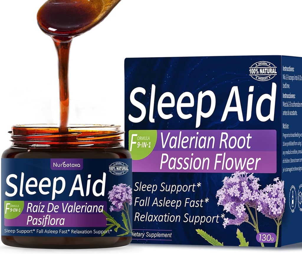 Valerian Rootの睡眠の援助のシロップ、情熱の花、ハイビスカス、Chamomile、Soursopは睡眠、睡眠サポートのための性質の草のエキスの液体、緩和の張力を減らします。 130グラム
