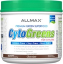 ALLMAX栄養 - Cytogreensスーパーグリーンパウダー、Spirulina、Spinach&Barleyグラス、免疫&消化の健康、グルテンフリー&ビーガン、30サービング(チョコレート)