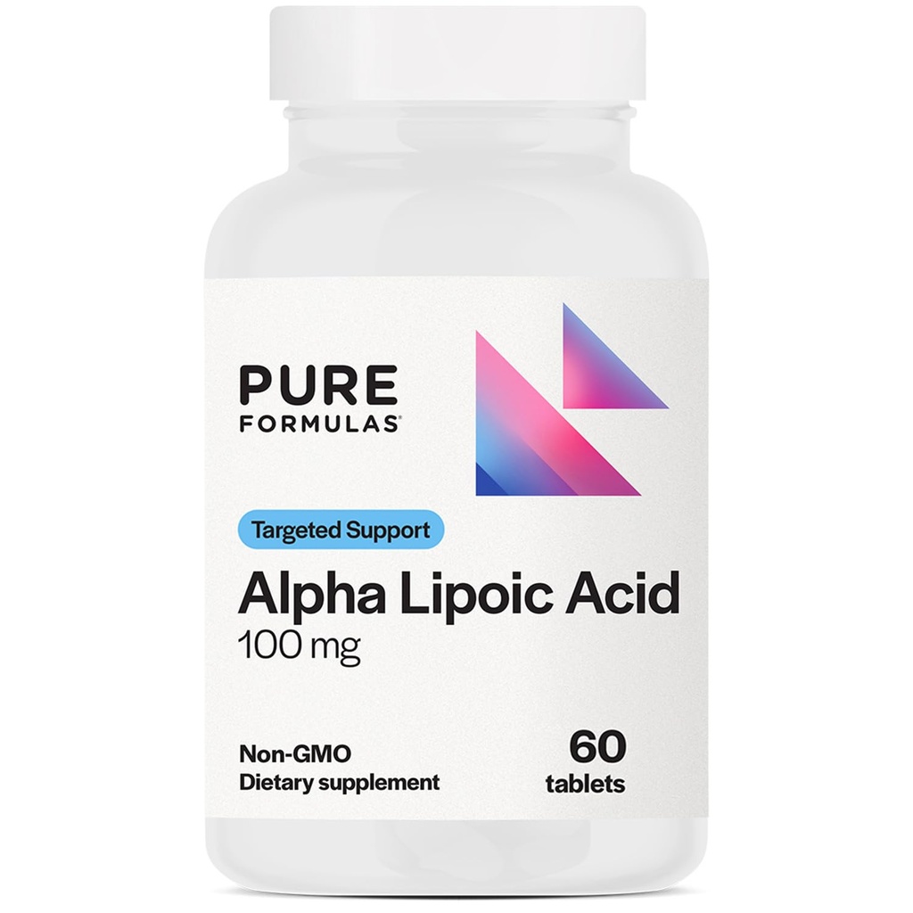 レバー サポート、酸化防止剤、Nerve、及びCardiovascularの健康の酸アルファLipoicの酸100 mg ALAの補足のためのPureFormulasのアルファLipoicの酸100 mg ALAの補足非GMO 60のタブレット