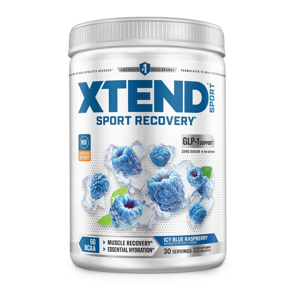XTENDのスポーツBCAAの粉の青いラズベリーの氷-アミノの酸との回復及び水和のための電解質の粉- 30のサービング