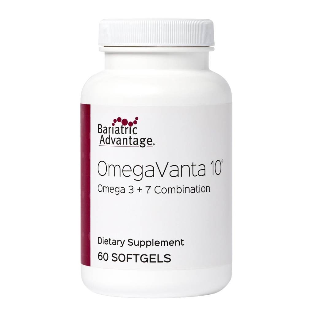 Bariatric 利点 OmegaVanta 10 - Omega 魚油 - Enriched EPA & DHA - Enteric Softgel デザイン - サポート 心の健康* - 自然なレモン味 - 60 Softgels