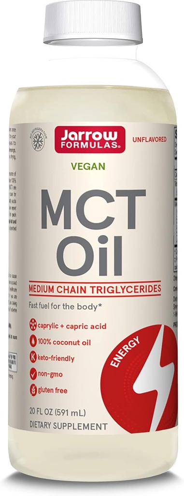 Jarrowフォーミュラ MCT オイル、食餌療法の補足、速いエネルギーのためのKetogenic食事療法サポート、20のflのozの液体オイル、39日の供給