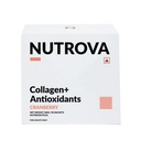NUTROVAコラーゲン+抗酸化剤サプリメント - 男性と女性のための海洋コラーゲンパウダー、肌の水分補給、肌のダメージを軽減し、健康な肌、ヘア&ネイル、クランベリー、1カウント、30サービングをサポート