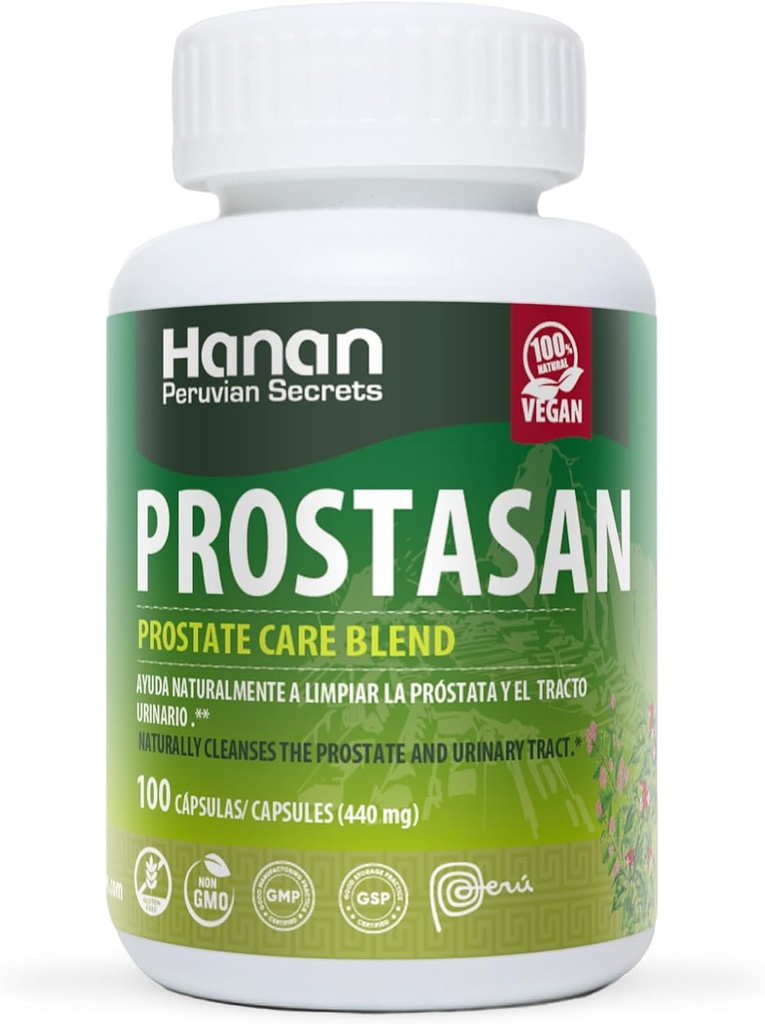Hanan Prostasan Prostate Care Blend | 100 Capsules | Naturally Aids in Cleansing The Prostate and Urinary Tract