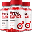 (3 Pack) Vital Surge Gummies, Vital Vita Surge Advanced Extra Strength Formula 1000MG Vigor Pump Men's Vitamin Supplement - Vitalsurge Vitasurge All Natural Ingredients Delicious Chews (180 Gummies)