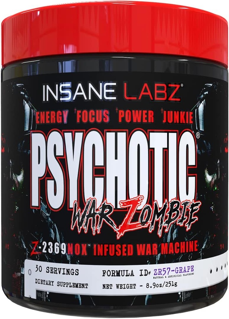 Insane Labzの精神的な戦争のゾンビの高い興奮剤のプレワークアウトの粉、極端Lastingエネルギー、ベータAlanine、L-Arginine、30のサービングが付いている焦点そしてポンプ