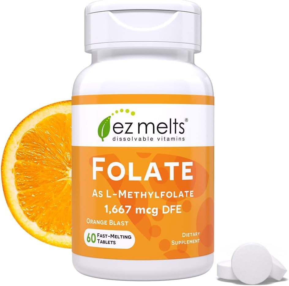 EZの溶解の分解可能な Folate 1,667のmcg、L-Methylfolate、砂糖なし、2か月の供給- 1のパック