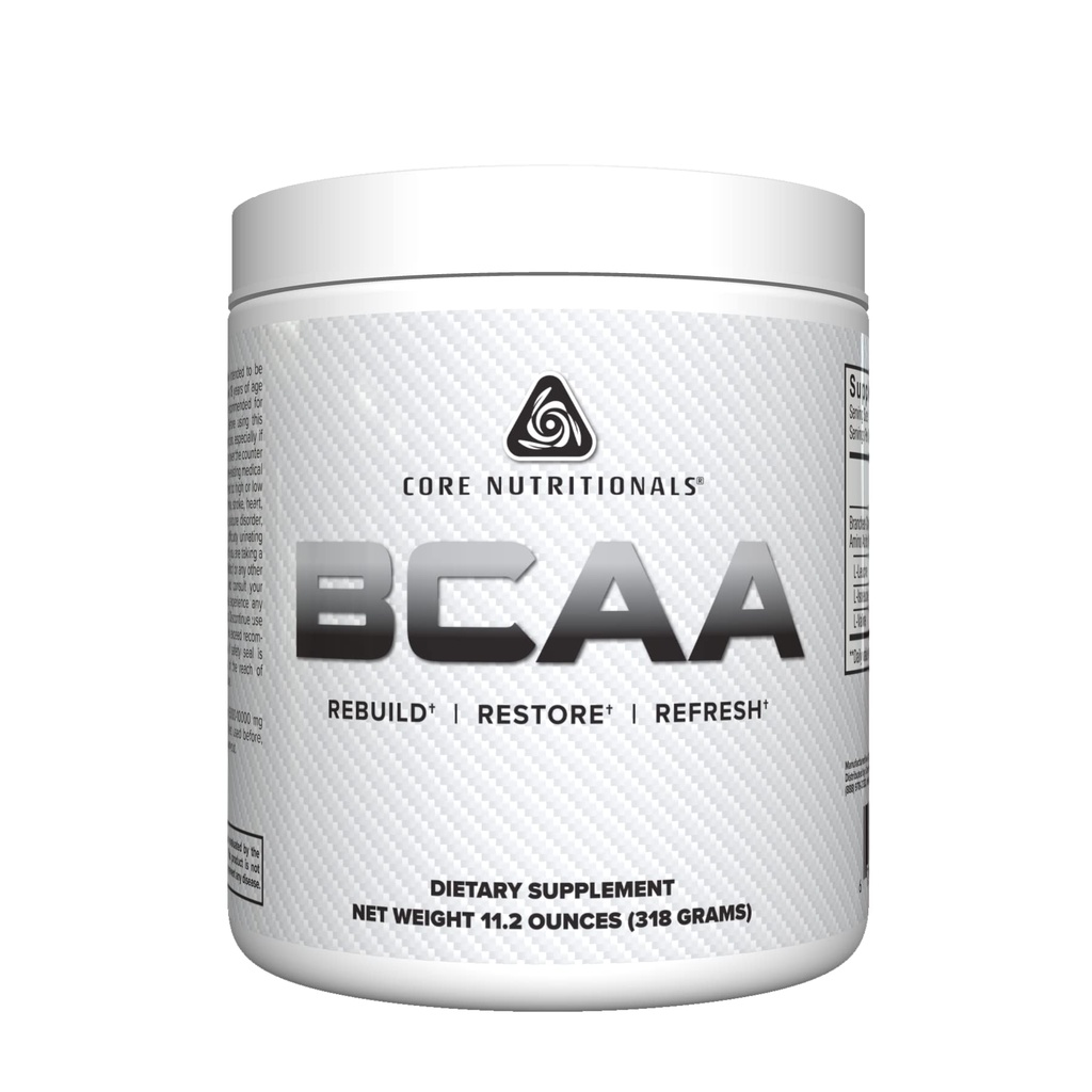 コア栄養 BCAA パウダー | 2:1 分岐-Chain Amino acid for Recovery | サポートプロテイン合成 | 5g サービング | 60 サービング