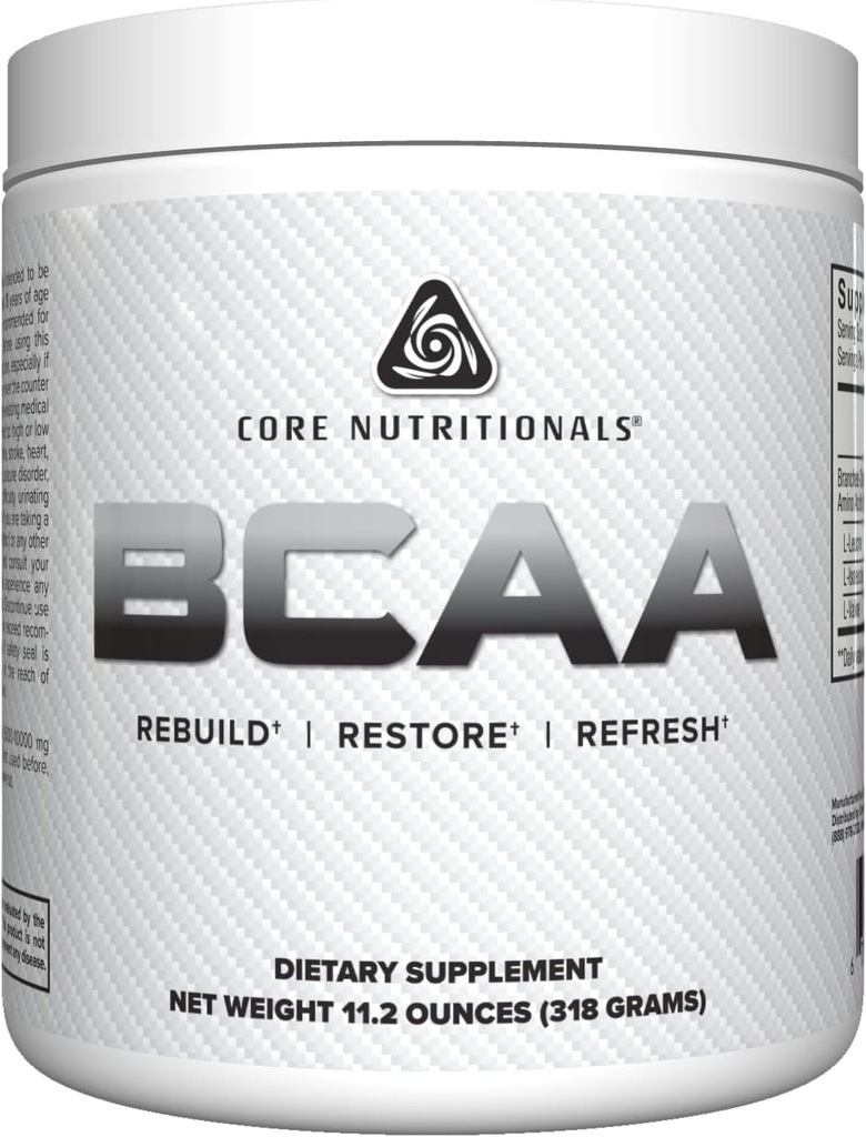 コア栄養 BCAA パウダー | 2:1 分岐-Chain Amino acid for Recovery | サポートプロテイン合成 | 5g サービング | 60 サービング