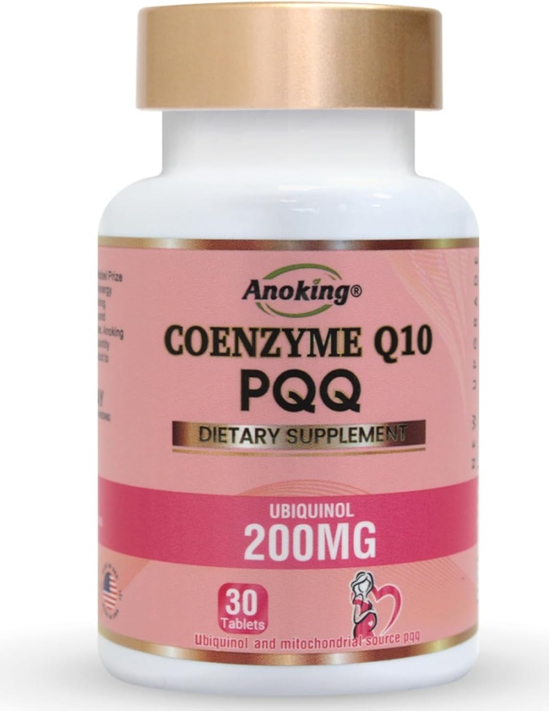 予防錠 - 30カウント | 卵の健康と豊饒をサポート | Ubiquinol、PQQ、 Folate、ビタミンEが含まれています | 予防接種のためのエネルギー代謝と抗酸化保護を最適化