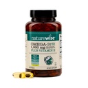 NatureWise Extra-Strength Omega 3フィッシュオイルサプリメント - サービングあたり1000mg - 600 EPA&400 DHAとビタミンE - ハート&脳の健康のためのサポート - レモンフレーバー、GMOフリー - 60Softgels[1ヶ月の供給]