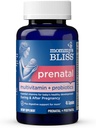 Mommy's Bliss Prenatal Multivitamin + 女性 w/ Folic 酸のためのプロバイオティック, 赤ちゃんの開発をサポート & ママの消化 w/ 亜鉛, ビタミン B6 & B12, ジンジャー & コリン, ビーガン & グルテンフリー (45 サービング)