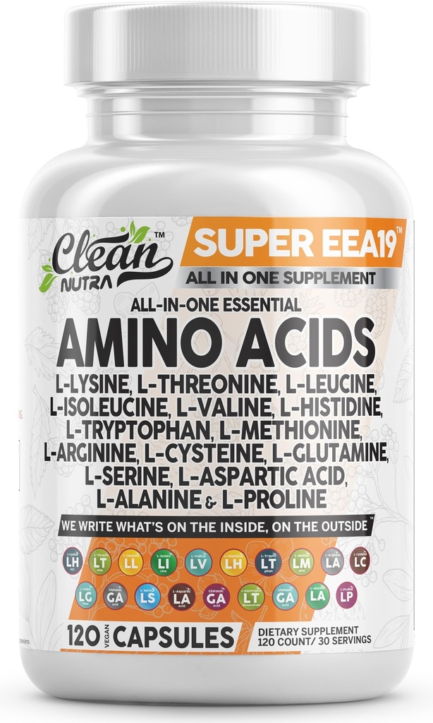 きれいなNutraceuticalsのアミノ酸はLリジン、L-Threonine、L-Leucine、Isoleucine、Valine、L-Histidine、L-Tryptophan、L-Methionine、L-Arginine、L-Cysteine、L-Glutamine、L-Serine、アスパラギン酸を補います