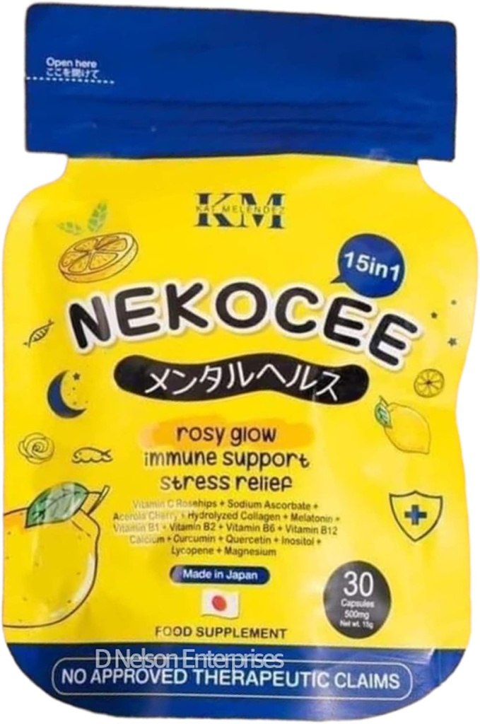 Herskin NEKOCEE 15 で 1 によって Kat Melendez, Rosy Glow フード サプリメント, 30 カプセル