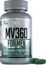 NDS栄養MV360 男性のための, 5-in-1 エネルギーのためのエッセンシャルメンビタミンと男性のための完全なマルチビタミン, 消化, トーニング, 免疫サポート, 男性の健康 & 死亡率, 60 錠, 30 便益