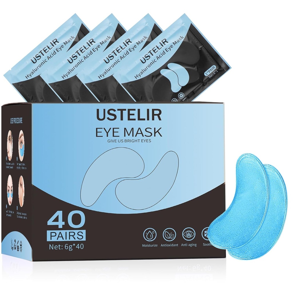 目のパッチの下、暗い円のための40の組の目のマスク、パフィーの目、Undereye袋、しわ、Hyaluronic酸、人の及び女性ギフトのための目の処置のスキン ケアのマスクのパッチ