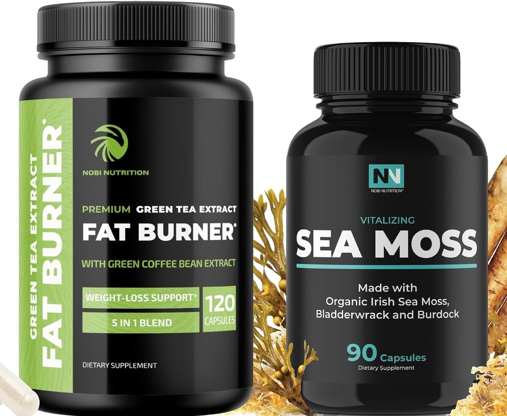 アイルランドの海苔と緑茶の減量の丸薬 | 代謝ブースター & 膀胱炎と甲状腺のサポート | 食欲抑制と免疫サポート | 90 & 120 カプセル