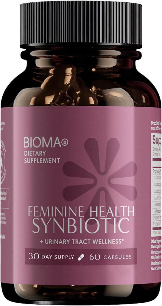 BIOMAのフェミニンヘルスシンバイオティック - 健康な腟pH、尿道及び消化管サポートのための女性の健康の補足 - プロバイオティクス、クランベリー及びトリブチリン- 60のカプセル(30日の供給)を使って