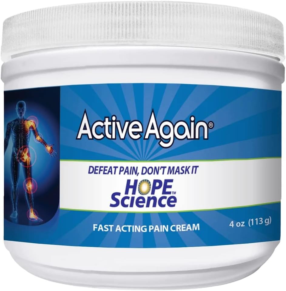 ACTIVE AGAIN ジョイント&マッスルクリーム 4oz | 臨床的に関節の健康と移動性、筋肉、背中、膝、肩 | 長期結果| 医師の承認 | アメリカ製