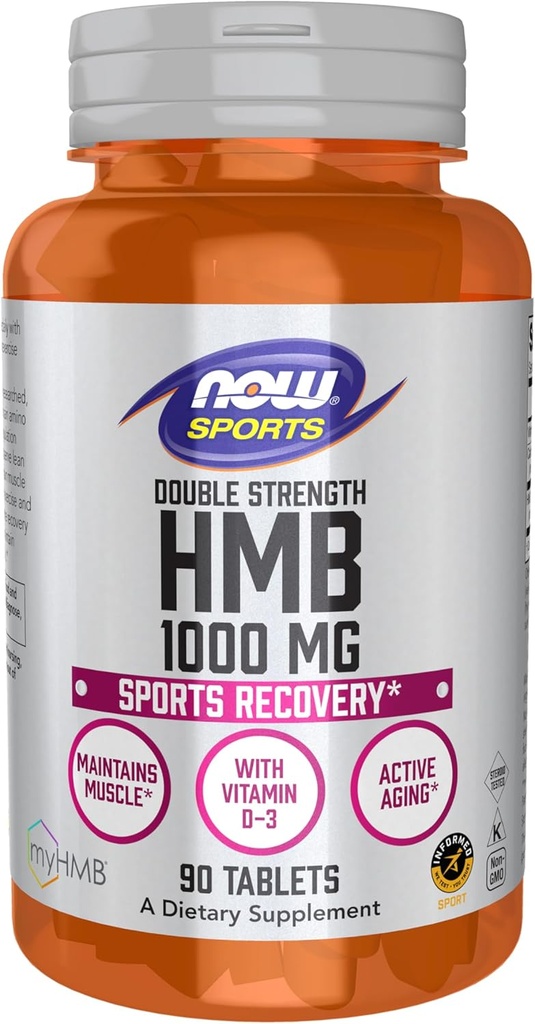 NOWの食糧スポーツの栄養物、HMB (β-Hydroxy β-Methylbutyrate)、二重強さ1,000のmgの90のタブレット