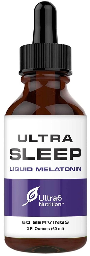 Ultra6栄養メラトニンは、Valeian Root - 5 HTP&パッションフラワー付き液体メラトニン睡眠サプリメント - 大人のための液体睡眠補助剤強度ブレンド