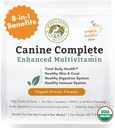 Wholistic Pet Organics Canine Complete - Dog Multivitamin Powder - 4 Lb - Daily Dog Vitamins and Supplements for Homemade Food - Immune System, Skin, Coat & Overall Health - Small and Large Breed