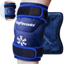 KingPavonini XXL Kneeアイスパックは、手術後の膝の周りにラップ、怪我、痛みの軽減、腫れ、スポーツ傷害、1パック(ブルー)