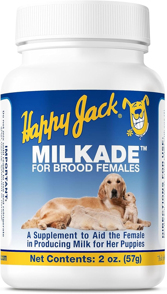 HAPPY JACKの乳製品犬の繁殖及び看護用品、女性犬のためのミルクの生産の援助及び健康なLitterのビタミンB1 (2oz)が付いている妊娠した胎児のビタミン
