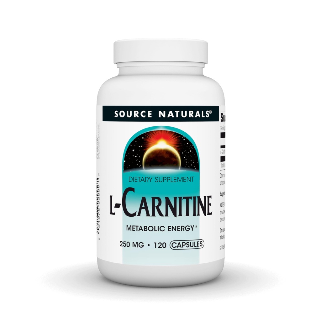 源のNaturals Lカルニチン、メタボリック エネルギー*、250mg - 120のカプセル