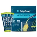 DripDrop Hydration Packets - レモンライム - シングルセルブ電解質パウダードリンクミックス - Non-GMO、グルテンフリー、ビーガン - 32スティック