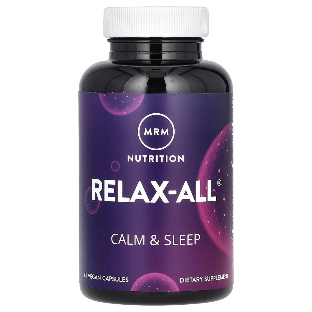 MRM Nutrition Relax-All® | より良い眠りのための栄養補助食品 | GABA、L-テアニン&アシュワガンダ | ドラッグフリー、ノンハビットフォーミング | 非GMO | ビーガン + グルテンフリー | 15 サービング