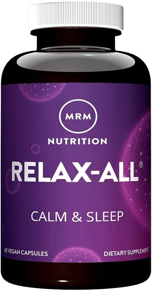 MRM Nutrition Relax-All® | Dietary Supplement for Better Sleep | with GABA, L-Theanine & Ashwagandha | Drug-Free, Non-Habit Forming | Non-GMO | Vegan + Gluten Free | 15 Servings