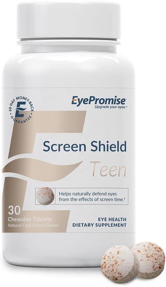 EyePromise スクリーン シールド ティーン アイ ビタミン - 30 カウント、30 日の供給 - ゼアキサンチン、ルテイン、亜鉛 & ビタミンを患っている子供のための注射可能な目のサプリメント